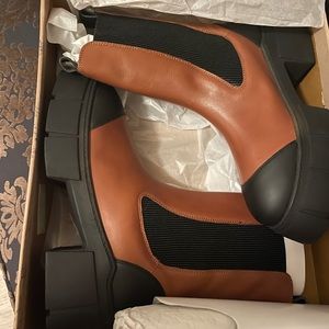 free people maren mid chelsea boots mahogany